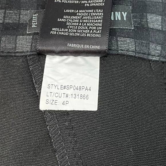 Gingham Skinny Ponte Knit Pants Size Petite 4P Dark Academia Preppy Twee Pin Up - Picture 8 of 8